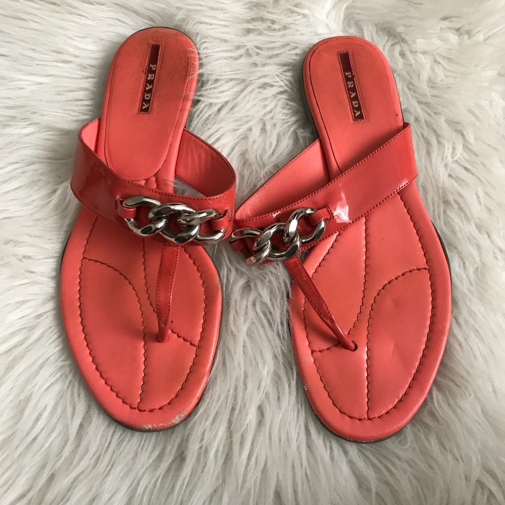 Prada Chain Sandals